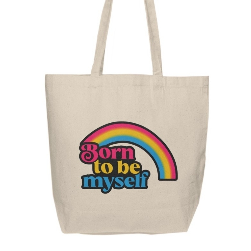 Born To Be Myself Custom Tote Bag